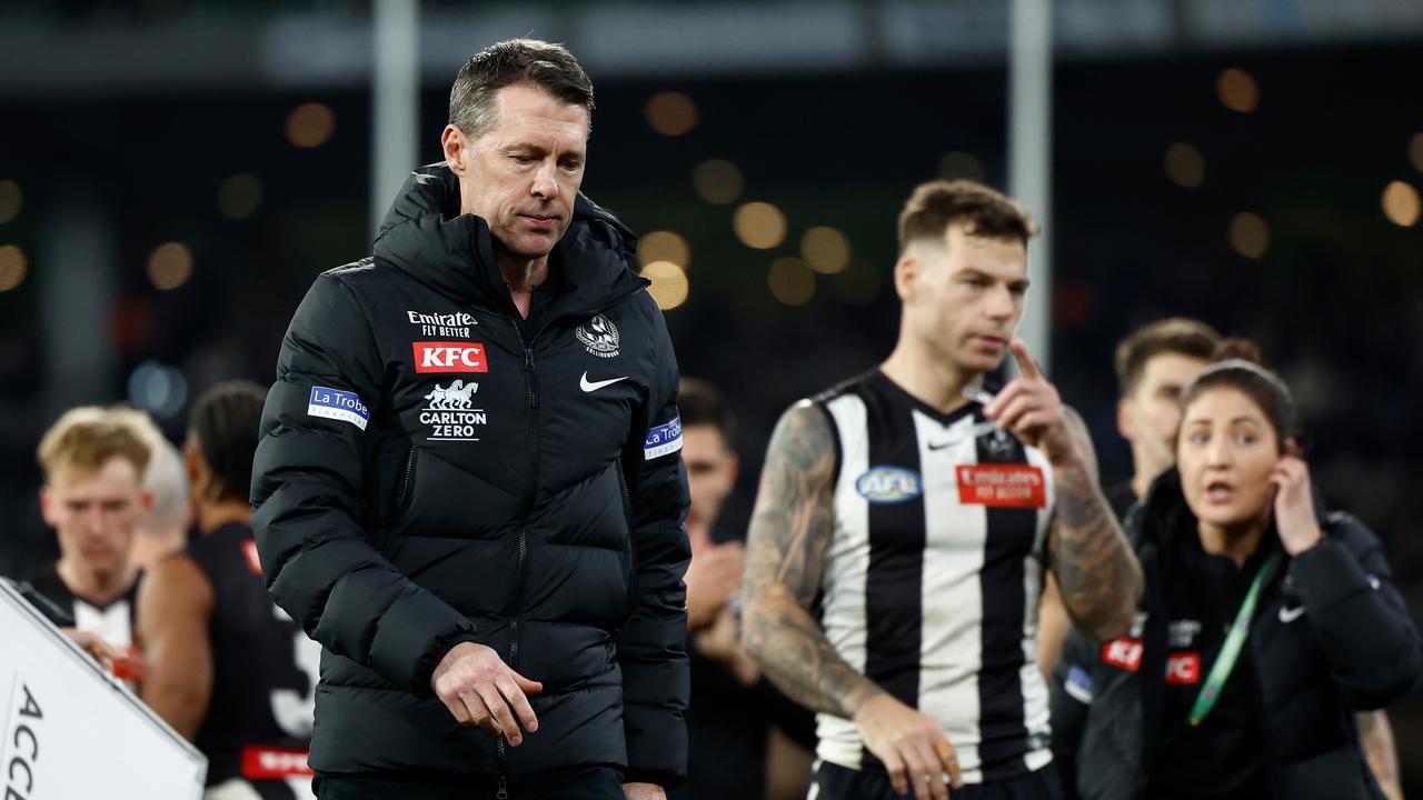 Collingwood are at serious risk of missing the finals in 2024. (Photo by Michael Willson/AFL Photos via Getty Images)