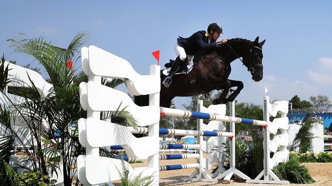 Australia's Christopher Burton needed a flawless last round but clipped two fences. Picture. Brett Costello