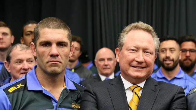 Force legend Matt Hodgson with billionaire backer Andrew Forrest.