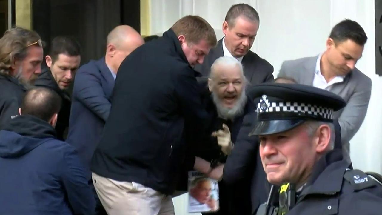 Wikileaks founder Julian Assange was removed from the Ecuadorean embassy Credit: Ruptly
