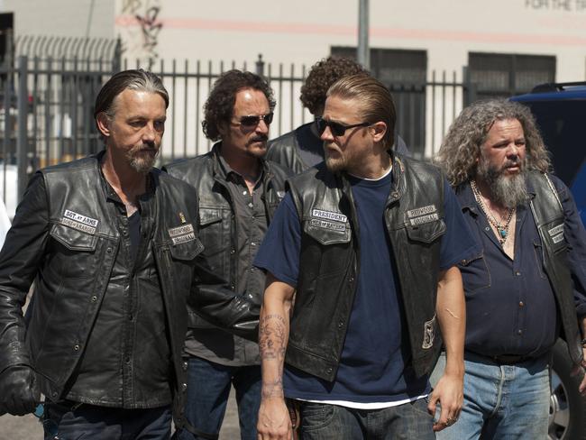 All-star cast ... Tommy Flanagan as Filip 'Chibs' Telford, Kim Coates as Alex 'Tig' Trager, Charlie Hunnam as Jackson 'Jax' Teller, Mark Boone Junior as Robert 'Bobby' Munson. Picture: Supplied