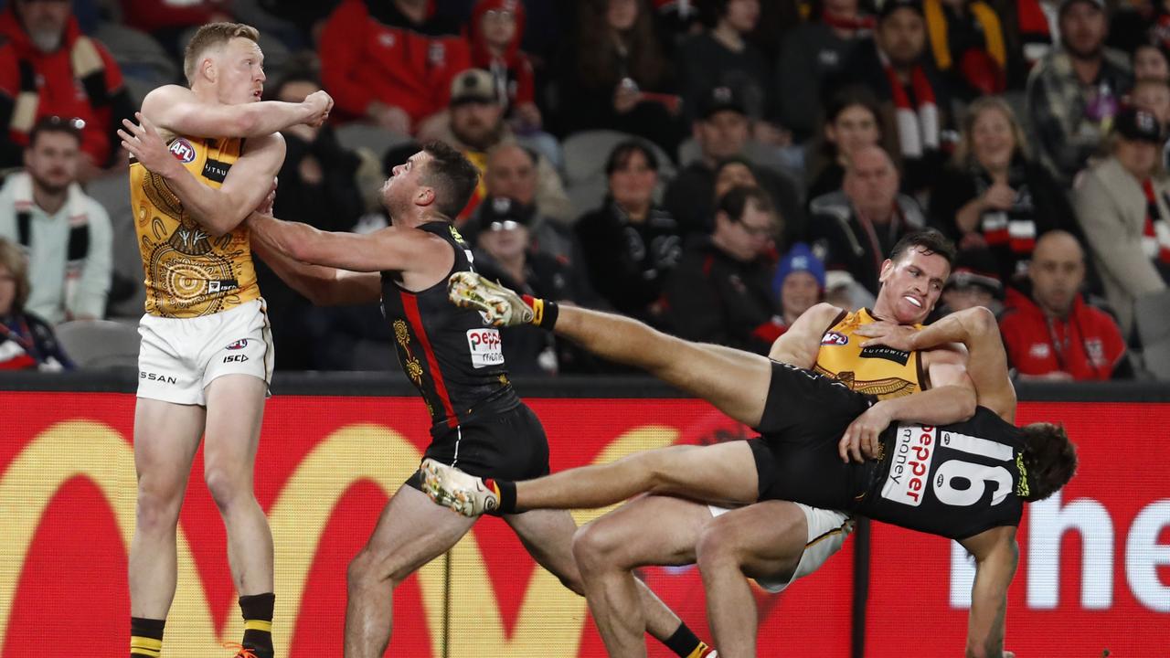 Dan Butler and the Saints came back to earth with a thud. Picture: Darrian Traynor/Getty Images