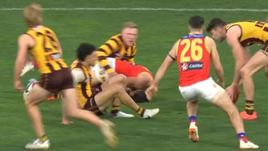 James Sicily's tackle on Hugh McCluggage in round 13.