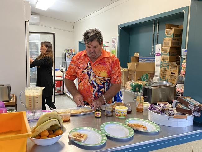 Marc Le Bars, the founder of the Breakfast Club, feels proud to be serving nutritional meals for the students at Nimbin Central School every morning.