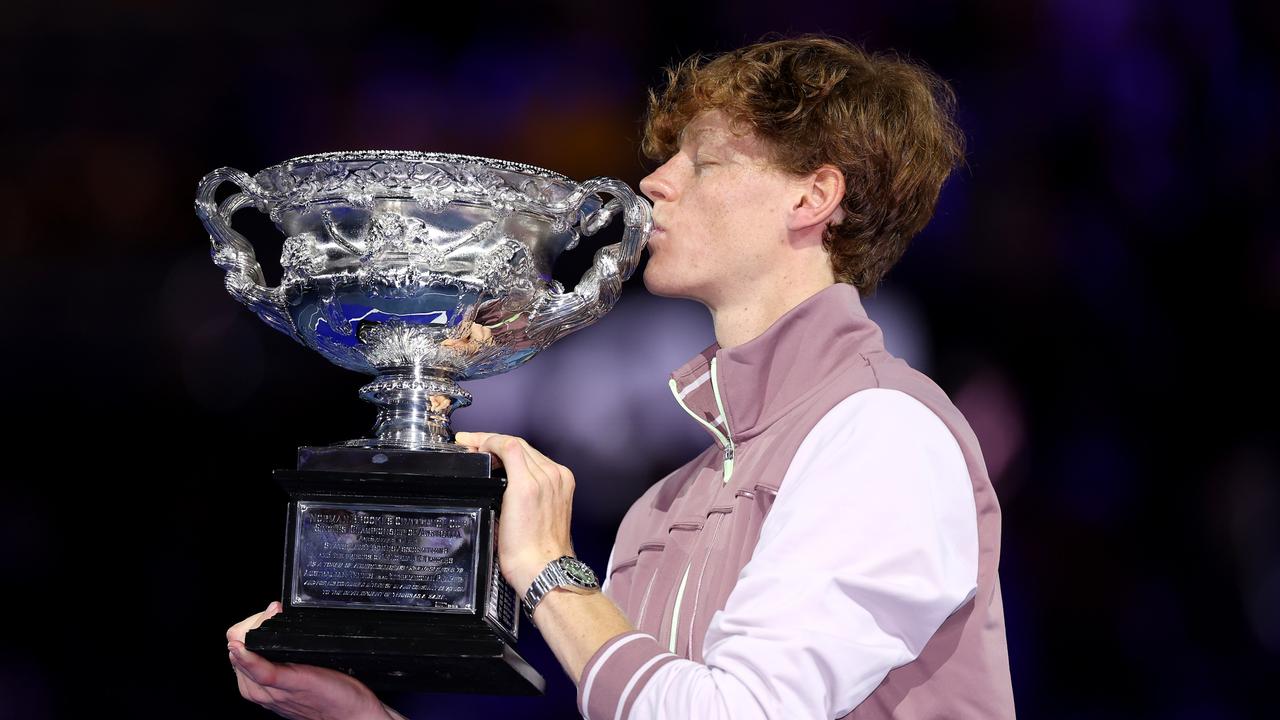 The sweetest kiss. Photo by Cameron Spencer/Getty Images