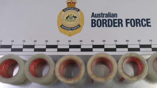 A shipment of sticky tape was lined with the chemicals. Picture: Supplied