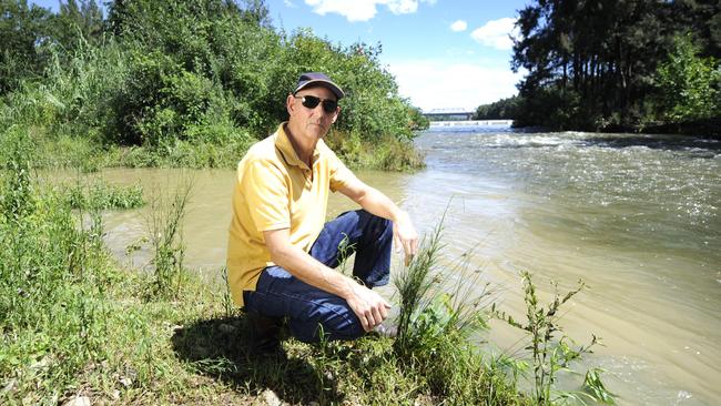 Hawkesbury Environment Network Limited chairman and treasurer John Street holds concerns about what would happen to the river system downstream of the lakes scheme. Picture: Phillip Rogers