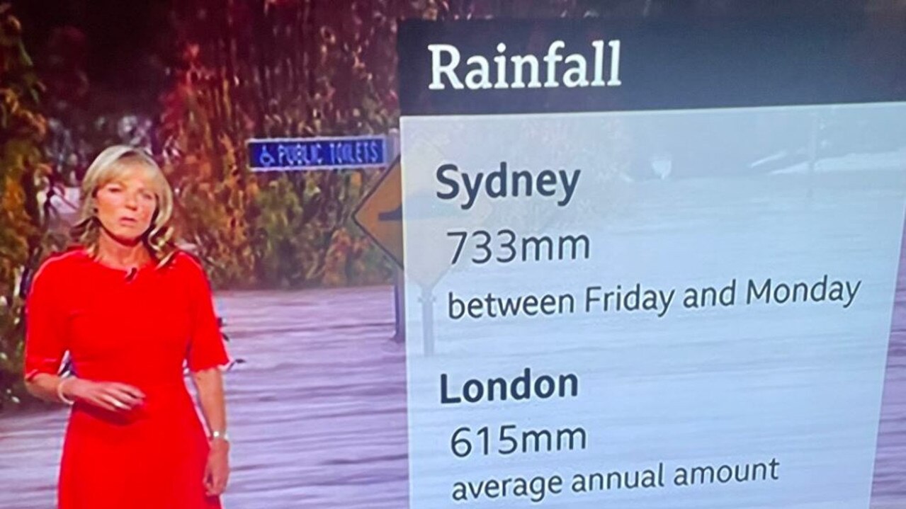 The BBC puts Sydney's rainfall totals in context.