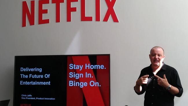 VP of User Interface, Chris Jaffe, at the Netflix house in Singapore.