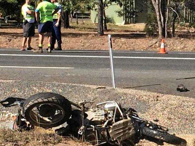 The scene of the crash on the Gwydir Highway at Waterview Heights.