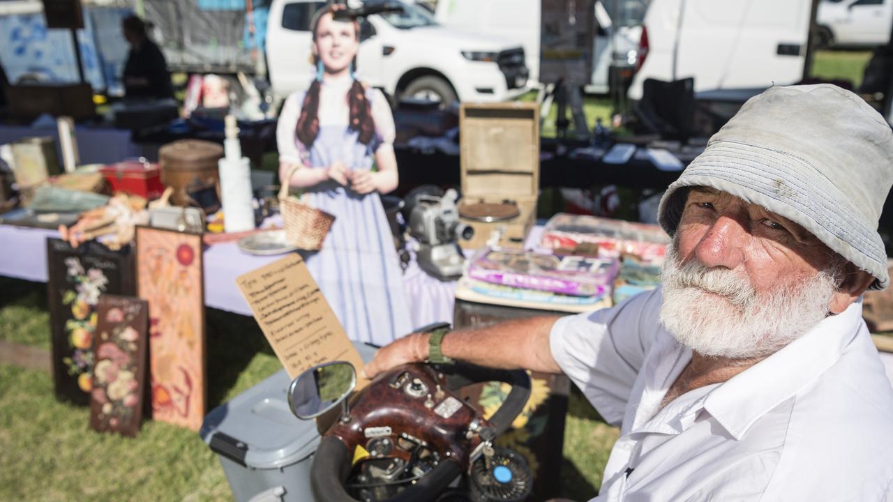 Bill Bartkowski, pictured at the Gypsy Bazaar site, says he ticked off most things on his wish list at the Toowoomba Swap hosted by Darling Downs Veteran and Vintage Motor Club at Toowoomba Showgrounds, Sunday, February 4, 2024. Picture: Kevin Farmer