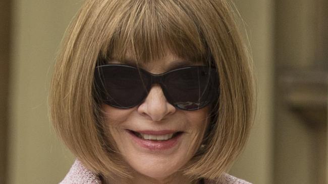 Editor-in-Chief, American Vogue and Artistic Director Dame Anna Wintour poses for a photo after receiving her Dame Commander insignia from Britain's Queen Elizabeth II at an Investiture ceremony at Buckingham Palace, London, Friday May 5, 2017. (Dominic Lipinski/PA Pool via AP)