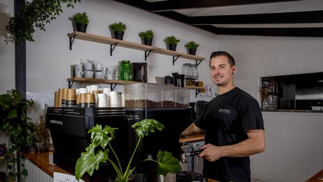 My Local Espresso is open for takeaway during Queensland’s three-day lockdown. Picture: Jerad Williams