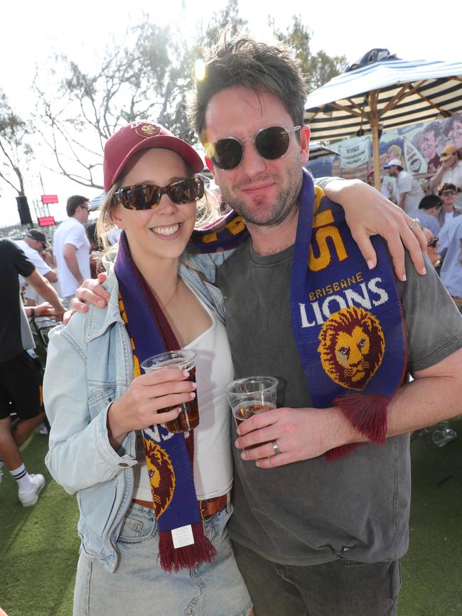 AFL grand final celebrations around Geelong . The Torquay Hotel Torquay left: Tessa Riley and Sam Riley Picture: Mark Wilson