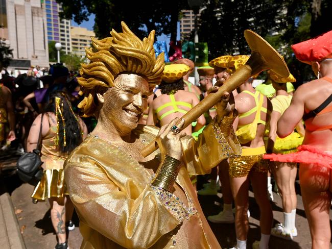 SYDNEY, AUSTRALIA: NewsWire Photos, FEBRUARY 25, 2023. Mardi Gras preparations underway in Hyde Park before the start of World Pride. Picture: NCA NewsWire/ Jeremy Piper