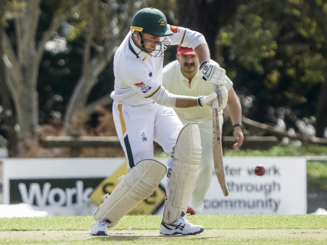 Ballarat Cricket: Wendouree v Ballarat-Redan.  Jayden Hayes batting for Ballarat Redan Cricket Club. Picture: Valeriu Campan