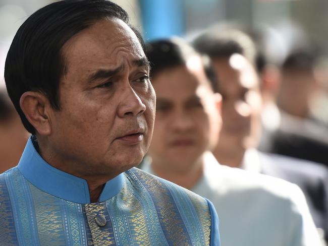Prime Minister Prayuth Chan-Ocha told reporters that he was dealing with the situation. Picture: AFP.