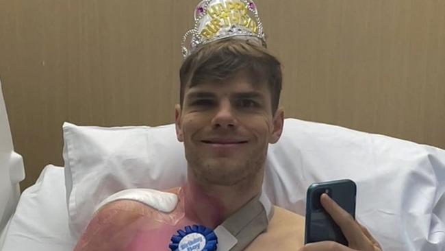 Mason Wood spent his 30th birthday in hospital.