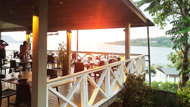 Harbour views from Stonegrill Restaurant, Port Vila.