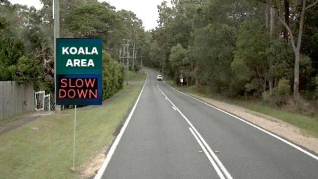 Renders of new warning signs and vehicle activated flashing LED boards to be introduced in Tallebudgera