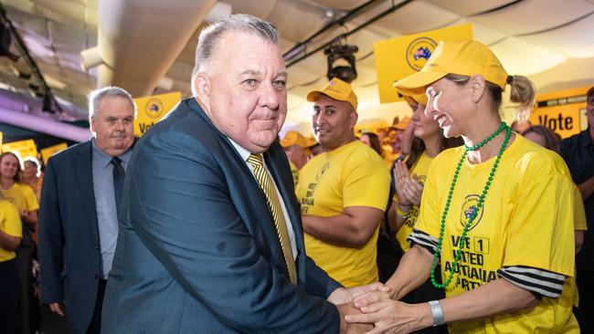 United Australia Party leader Craig Kelly at the party’s campaign launch at founder Clive Palmer’s Coolum Resort. Picture: Brad Fleet