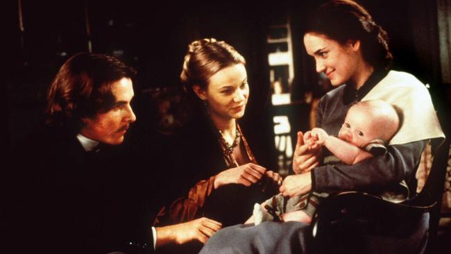 Christian Bale and Winona Ryder in a scene from 1994’s Little Women.