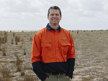 Renascor Resources managing director David Christensen at the site of the planned Siviour graphite project near Arno Bay Picture: Courtney Holloway