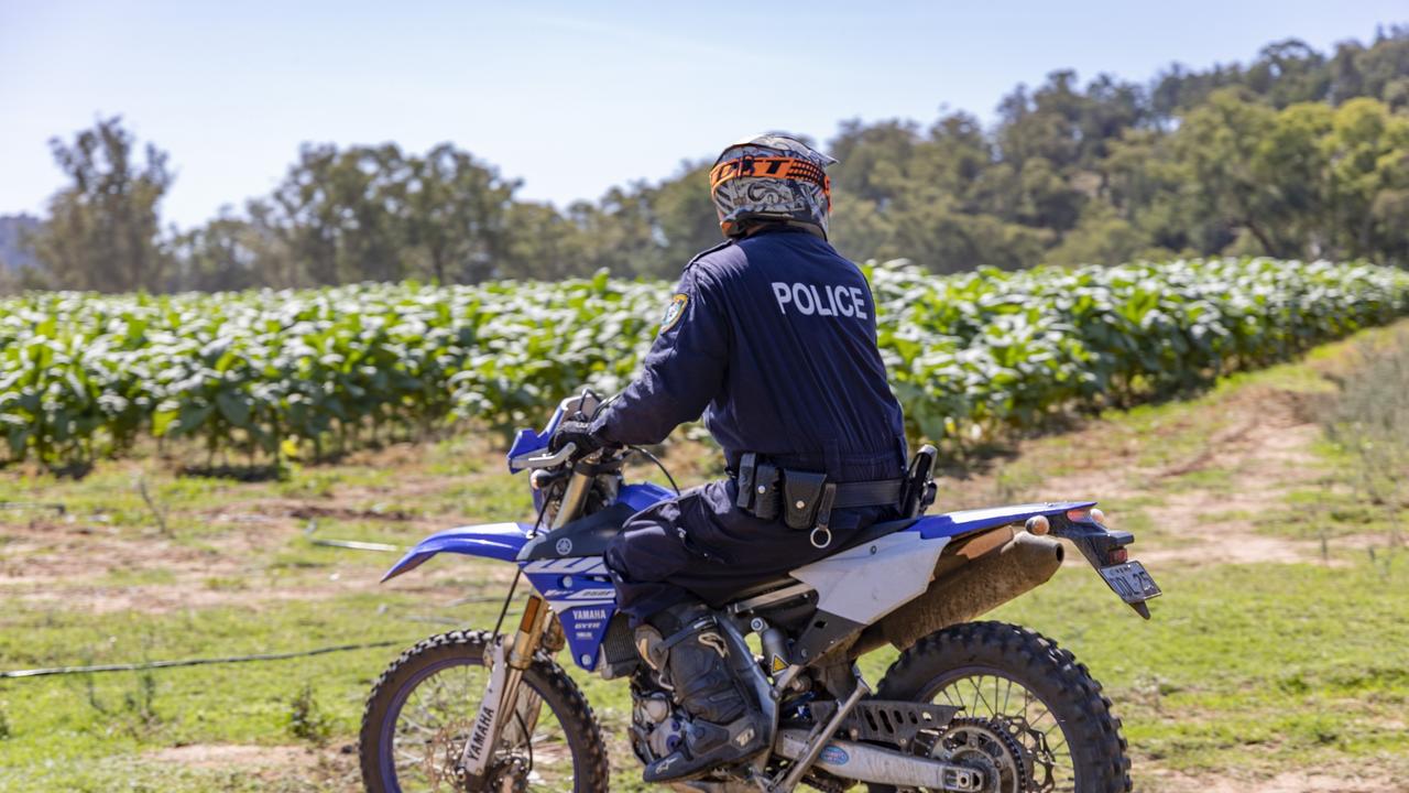 Police attended the property in Murga and located, seized and destroyed approximately 16 tonnes of illicit tobacco. Picture: NSW Police.