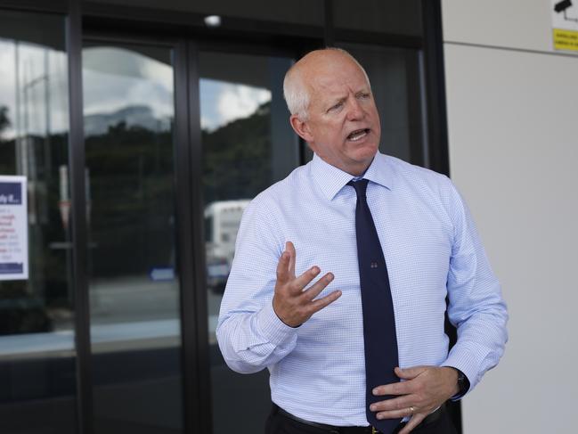 Northern NSW Local Health District chief executive Wayne Jones outside Byron Central Hospital on Thursday, April 2. Mr Jones has announced new measures to help slow the spread of coronavirus (COVID-19).