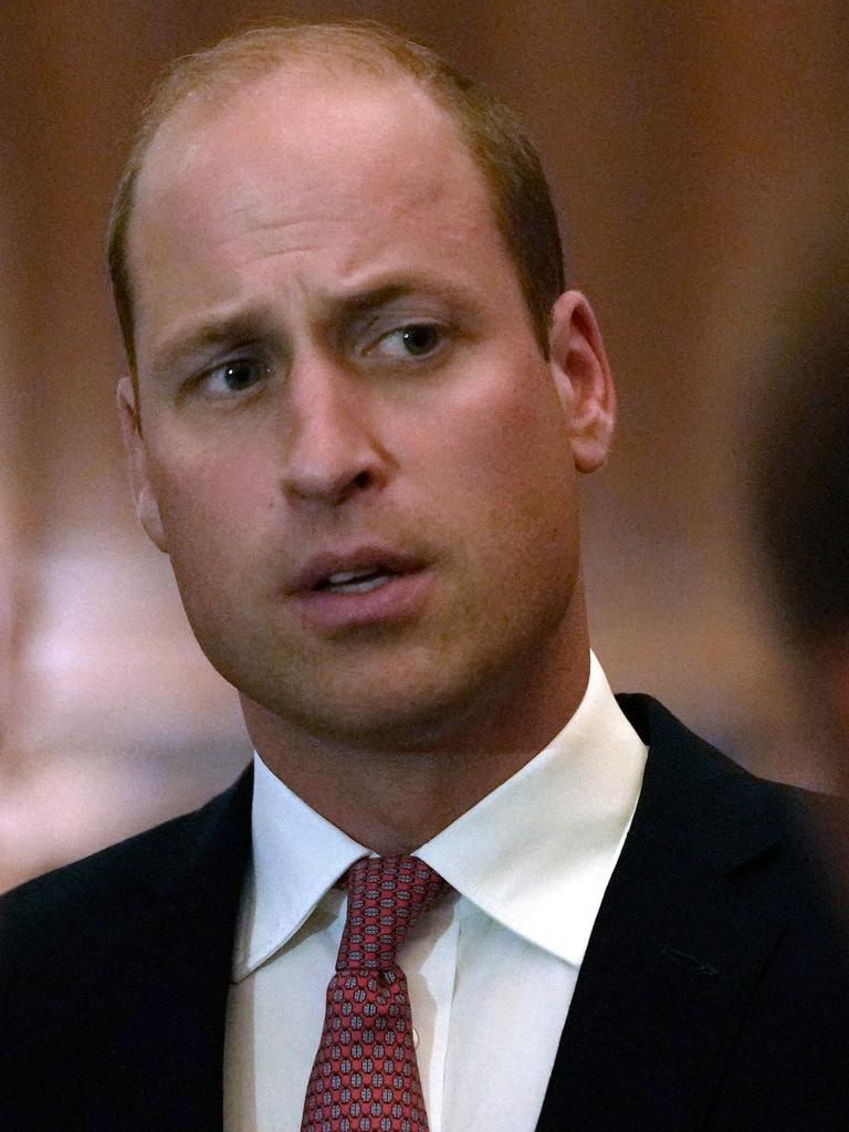 Prince William, Duke of Cambridge, is second. Picture: AFP.