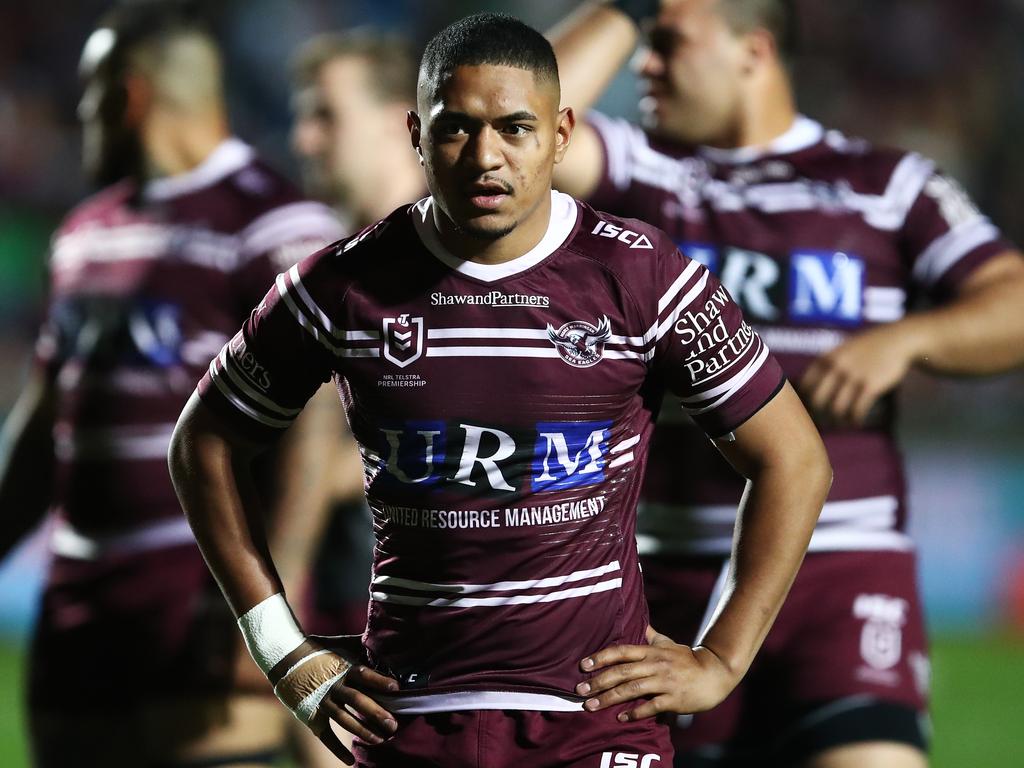 Jailed Manly player Manase Fainu is the brother of Samuela and Sione. Picture: AAP/Brendon Thorne