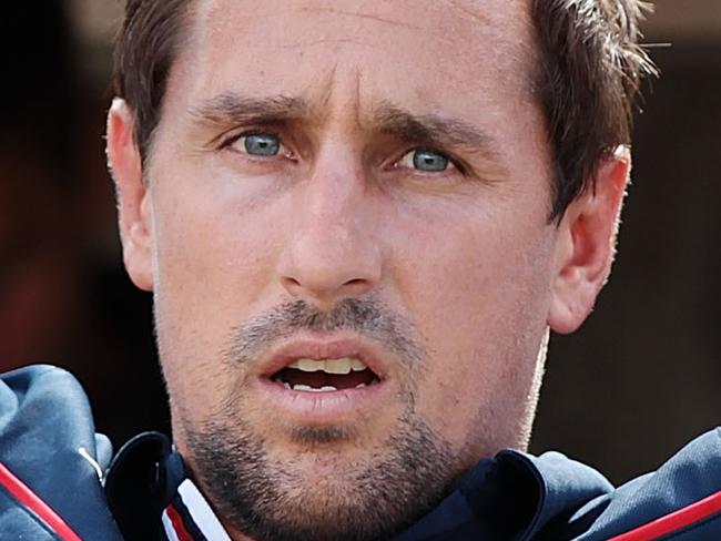 CANBERRA, AUSTRALIA - MARCH 12: Mitchell Pearce watches on during the round two NRL match between the Canberra Raiders and the Sydney Roosters at GIO Stadium on March 12, 2016 in Canberra, Australia. (Photo by Stefan Postles/Getty Images)