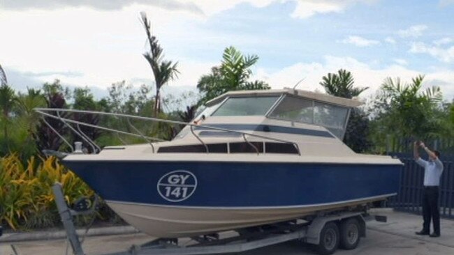 The boat which Murat Kaya is alleged to have sourced for the five co-accused to flee Australia. Picture: Supplied.