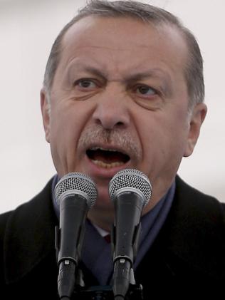 Turkey's President Recep Tayyip Erdogan (pictured) said the assassination of Russia’s ambassador to Turkey “was an open provocation.” Picture: AP Photo