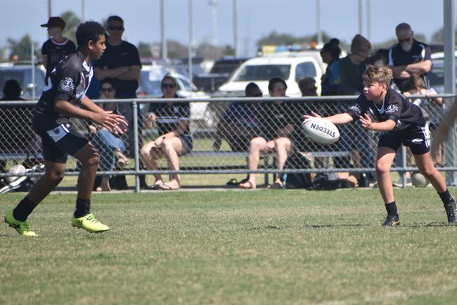 Wade Keating in the Magpies Black v Mackay Magpies clash in the RLMD U13s final in Mackay, August 14, 2021. Picture: Matthew Forrest