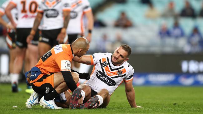 Farah‘s injury was an early blow for the Tigers. Photo: Mark Metcalfe/Getty Images