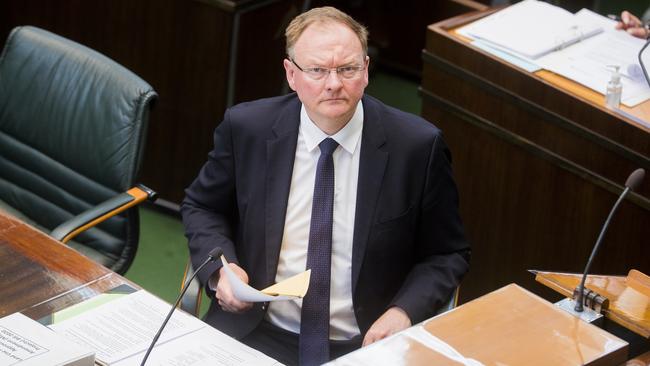 Minister Roger Jaensch in state parliament.