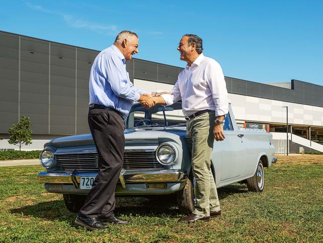 THE LIST 21 MARCH 2020NO REUSE WITHOUT PERMISSION FEE APPLIESTony Perich, left, and Arnold Vitocco at Narellan Town Centre Pic : Nic Walker