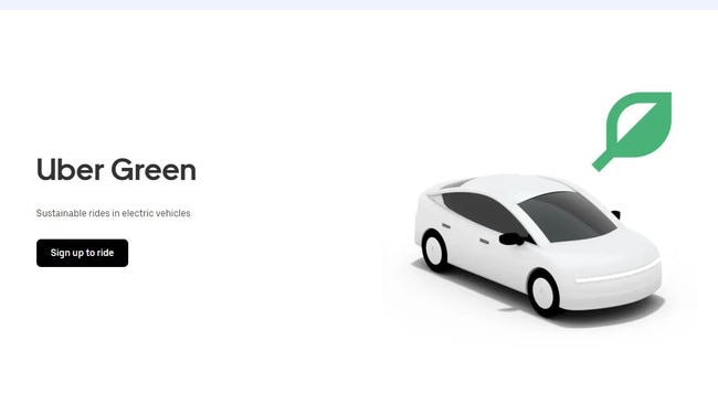 The rideshare giant’s Uber Green option.