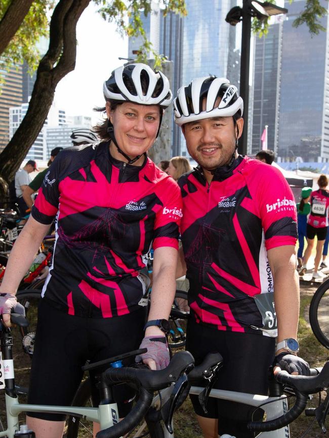 Thousands of cyclists took to the streets of the river city on Sunday for the Tour de Brisbane. \Photo: Grace Kessels. .