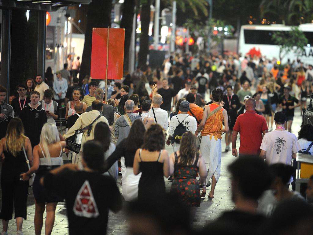 Dozens of Schoolies kids will try their first illicit drugs on the Gold Coast. Picture: John Gass