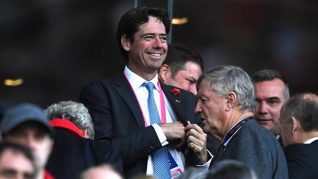 AFL chief Gillon McLachlan will be at the MCG for the opening bounce on Thursday night. Picture: AAP