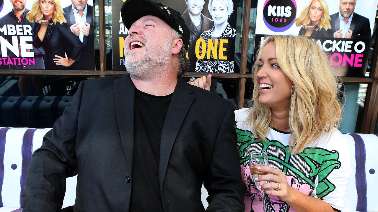 Kyle Sandilands and Jackie O after pulling off their radio defection. Picture: James Croucher