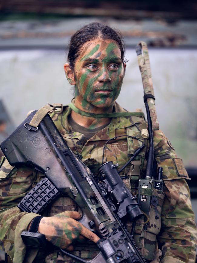 Australian Army officer Lieutenant Samantha May, from the 3rd Battalion, The Royal Australian Regiment, during Exercise Wantok Warrior in Wewak, Papua New Guinea.