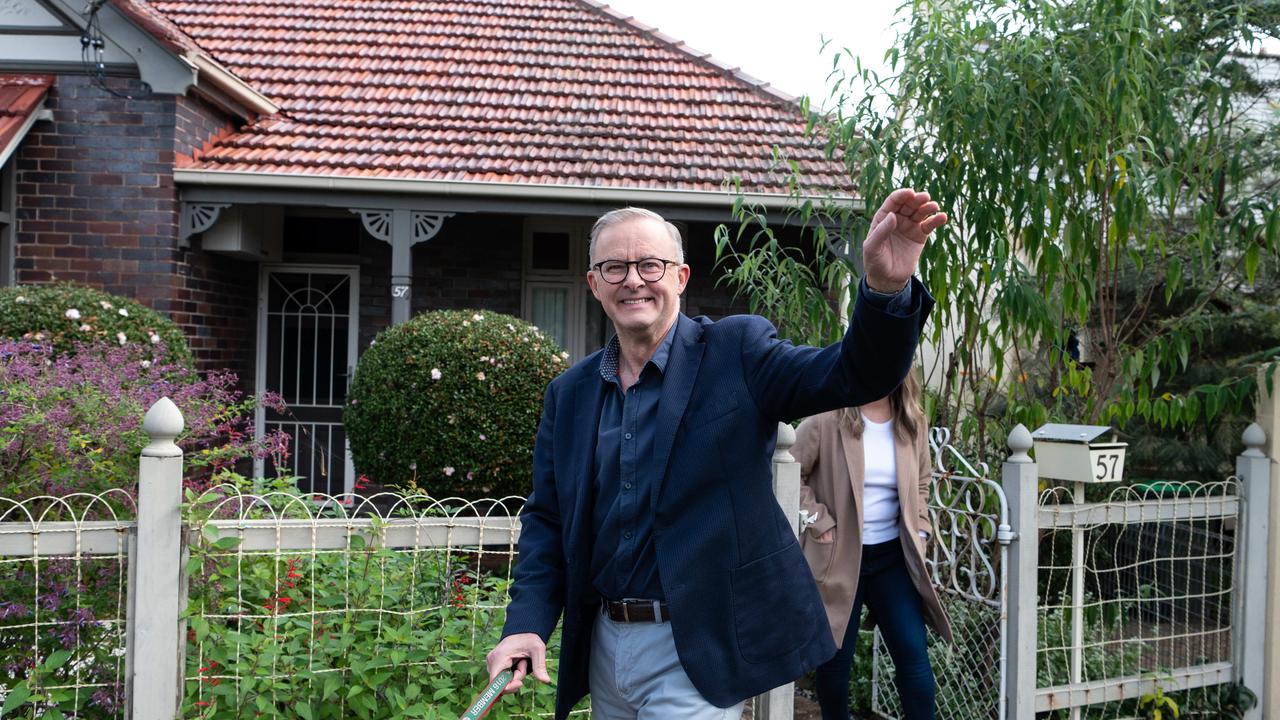 Prime Minister Anthony Albanese outside his then Marrickville home in 2021. Picture: Flavio Brancaleone