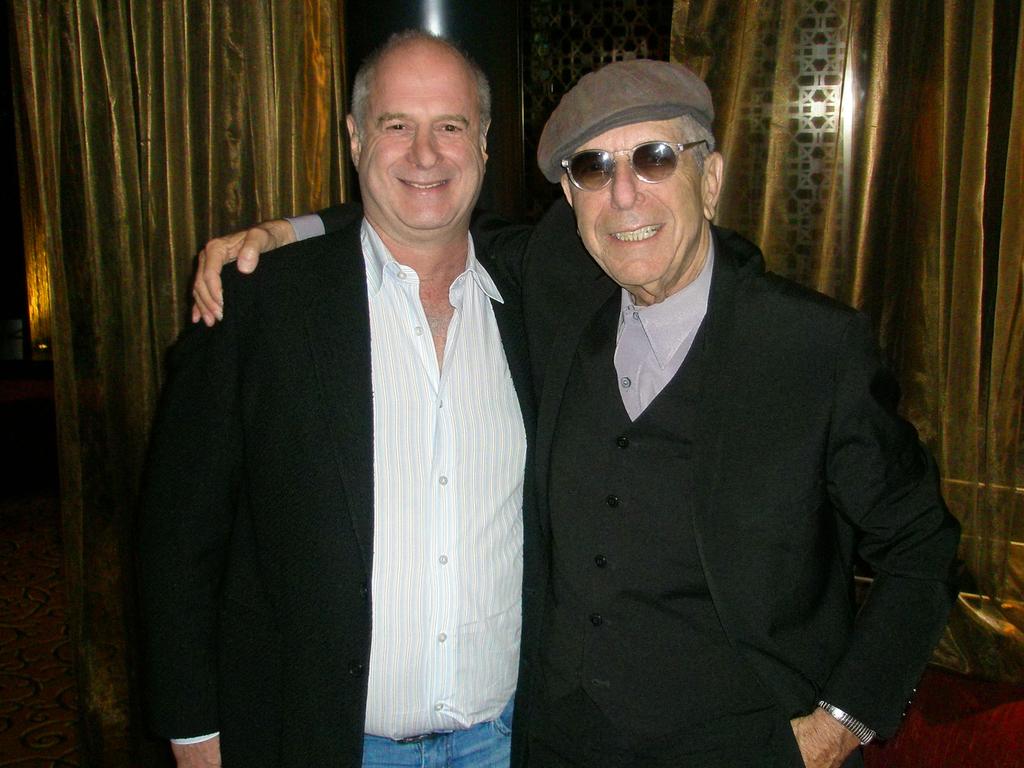 Gudinski and Leonard Cohen in 2009.