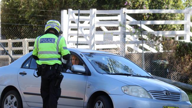 Police are stepping up their patrols around the NSW border as the Covid outbreak ramps up. Picture by Richard Gosling