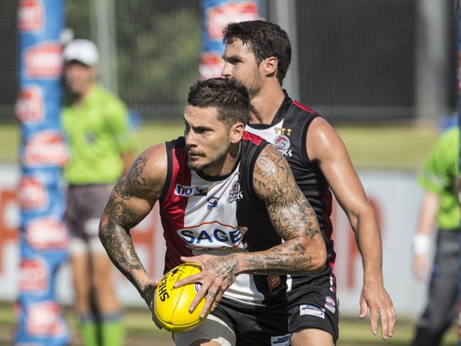 Southern Districts Josiah Farrer as Crocs V Bombers at TIO Stadium . Pic Glenn campbell