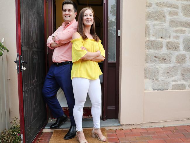 Sam Hooper and his partner Bec Butcher have joint and separate bank accounts. Picture: AAP/Dean Martin