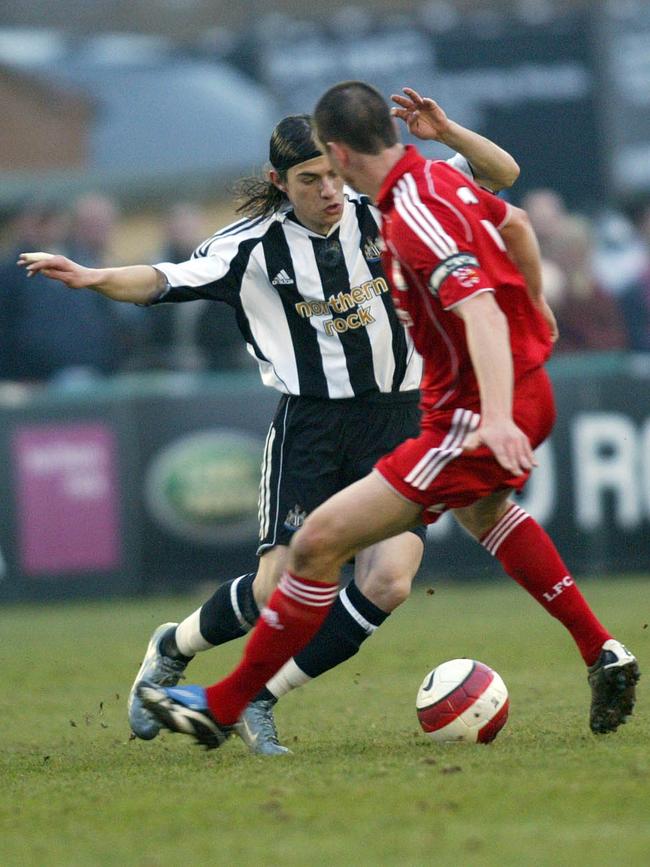 James Troisi playing for Newcastle United reserves in 2007.